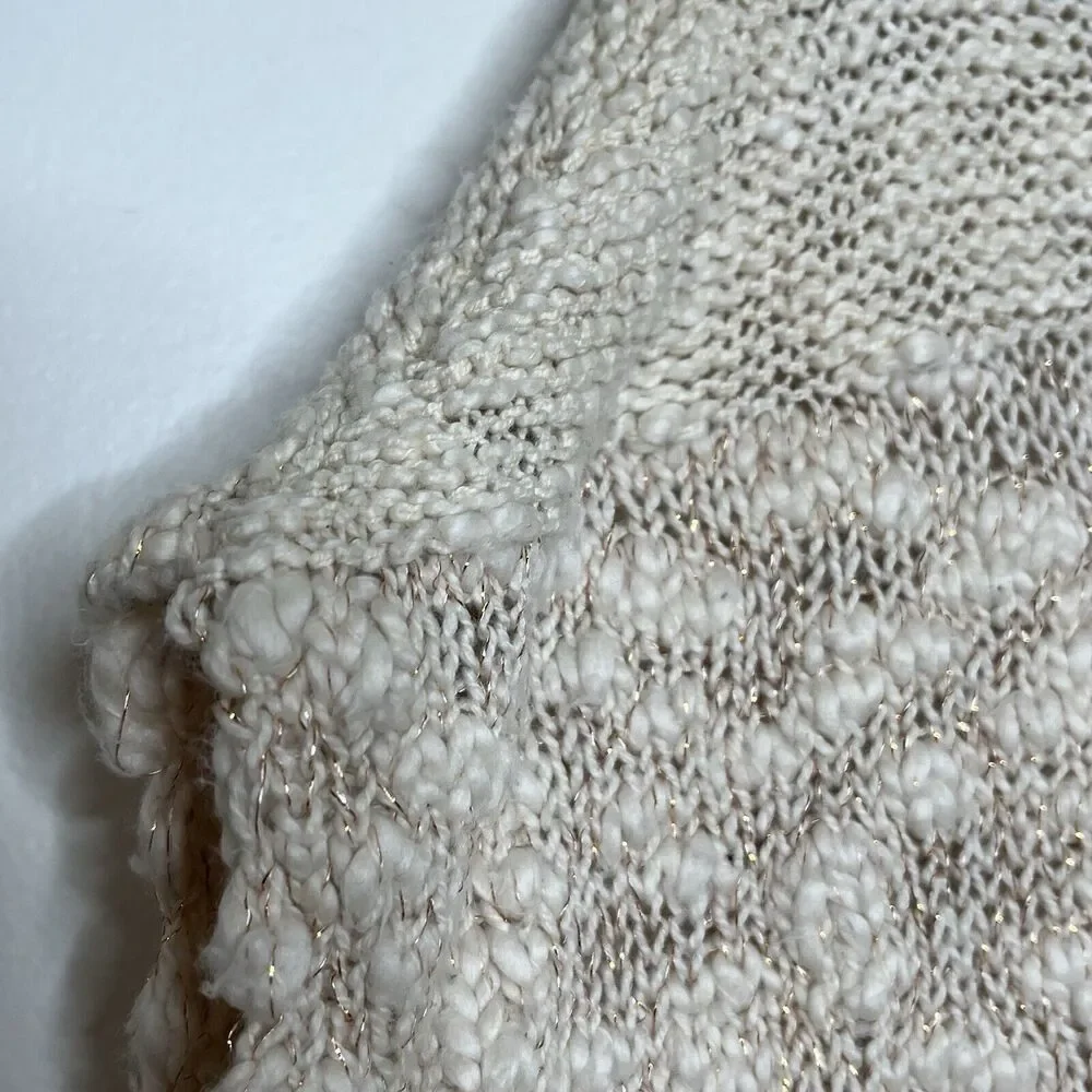 Carrement Beau Oversized Sleeveless Sweater Cream Girls 10 Boho